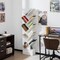 Costway 10-tier Tree Bookshelf with Drawer Free-standing Bookcase Storage Shelf White\Brown